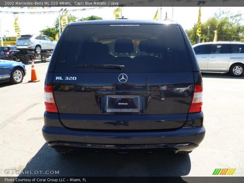 Capri Blue Metallic / Java 2002 Mercedes-Benz ML 320 4Matic