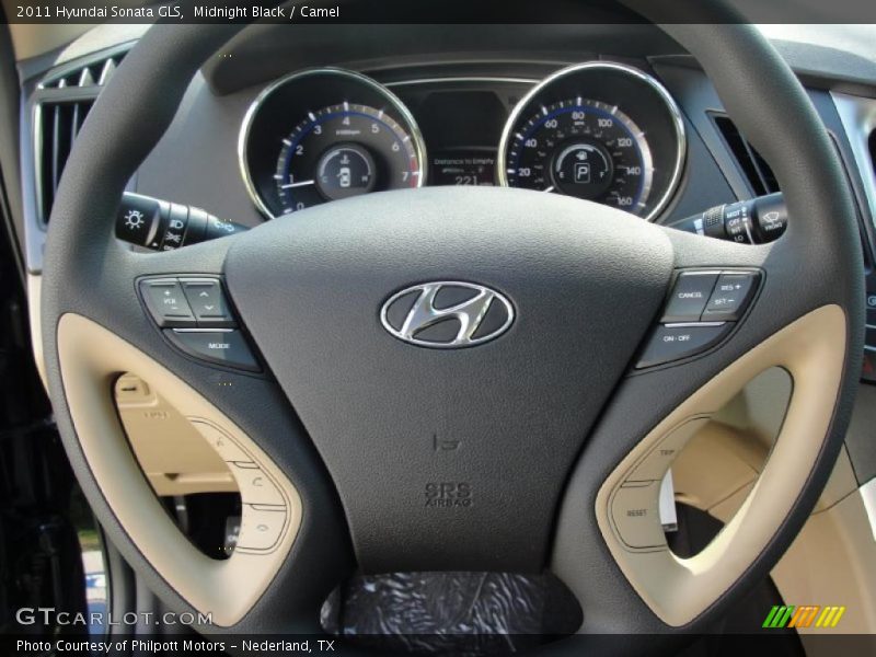 Midnight Black / Camel 2011 Hyundai Sonata GLS