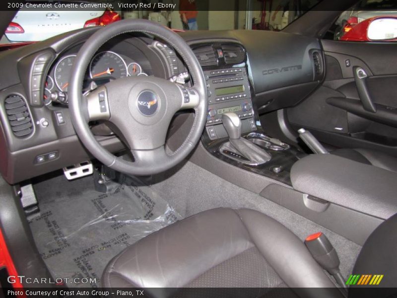 Ebony Interior - 2009 Corvette Convertible 
