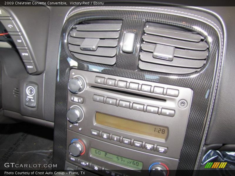 Controls of 2009 Corvette Convertible