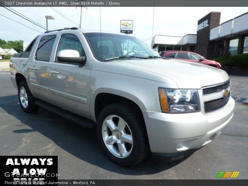 Silver Birch Metallic / Ebony 2007 Chevrolet Avalanche LT 4WD