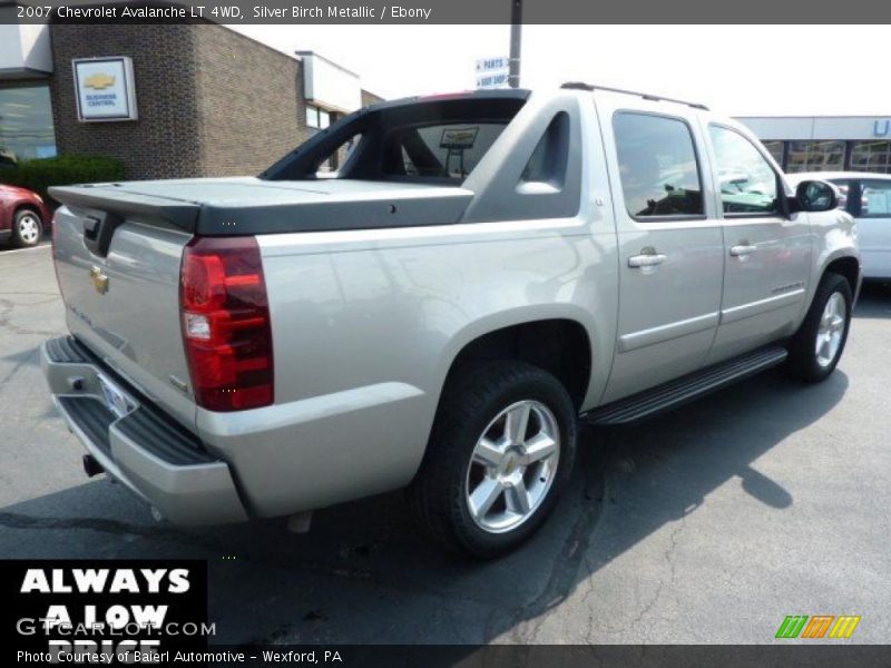 Silver Birch Metallic / Ebony 2007 Chevrolet Avalanche LT 4WD