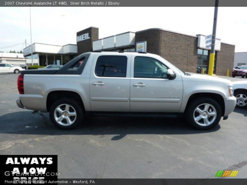 Silver Birch Metallic / Ebony 2007 Chevrolet Avalanche LT 4WD