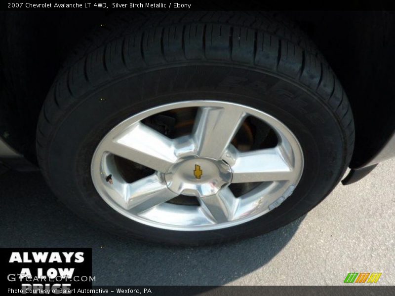 Silver Birch Metallic / Ebony 2007 Chevrolet Avalanche LT 4WD