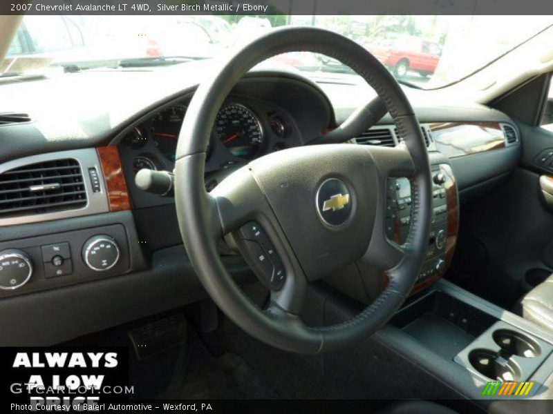 Silver Birch Metallic / Ebony 2007 Chevrolet Avalanche LT 4WD