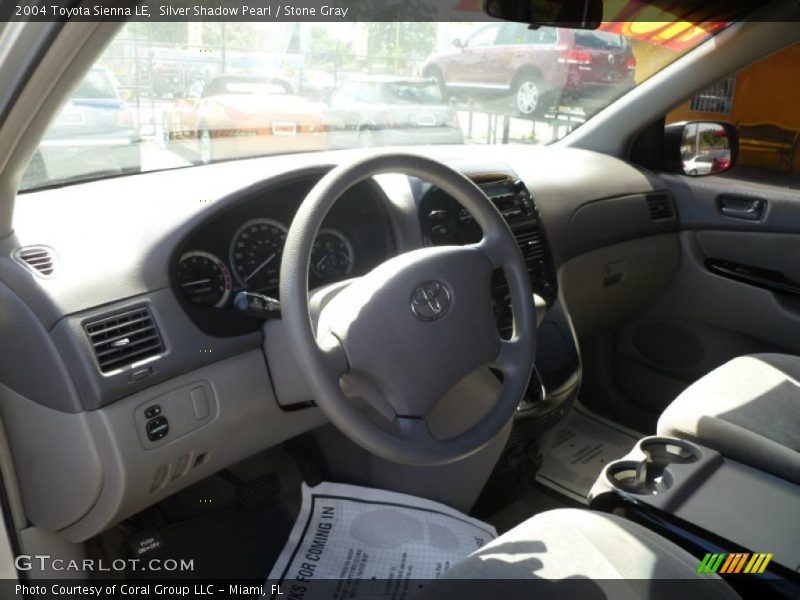 Silver Shadow Pearl / Stone Gray 2004 Toyota Sienna LE