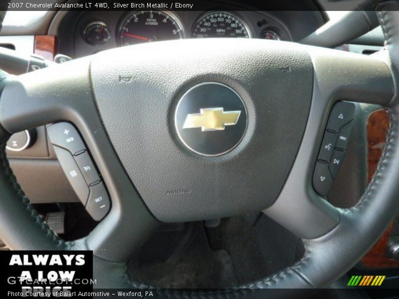 Silver Birch Metallic / Ebony 2007 Chevrolet Avalanche LT 4WD