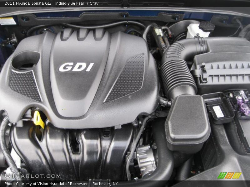 Indigo Blue Pearl / Gray 2011 Hyundai Sonata GLS