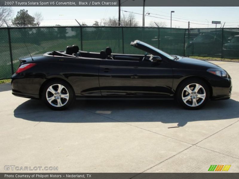 Black / Dark Charcoal 2007 Toyota Solara Sport V6 Convertible