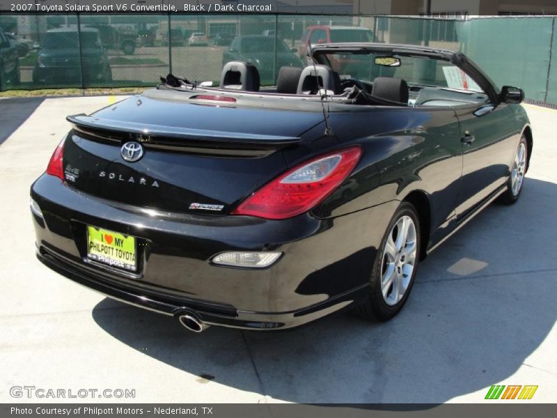 Black / Dark Charcoal 2007 Toyota Solara Sport V6 Convertible