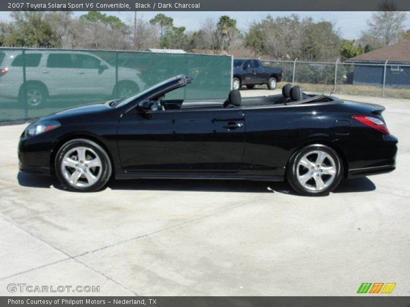 Black / Dark Charcoal 2007 Toyota Solara Sport V6 Convertible