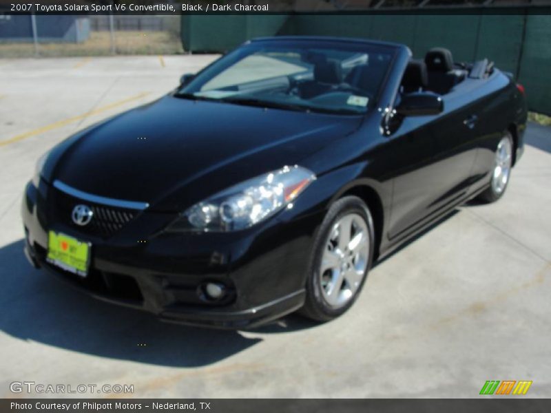 Black / Dark Charcoal 2007 Toyota Solara Sport V6 Convertible