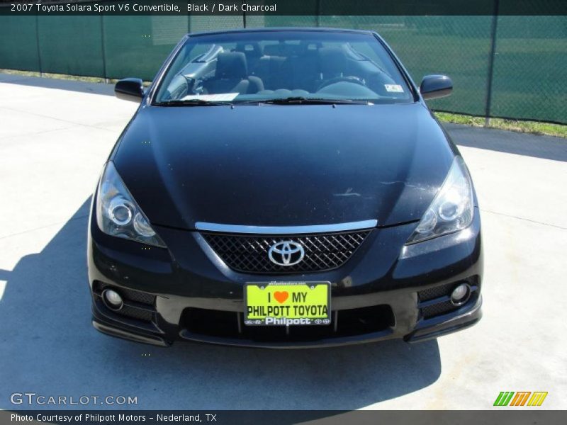 Black / Dark Charcoal 2007 Toyota Solara Sport V6 Convertible