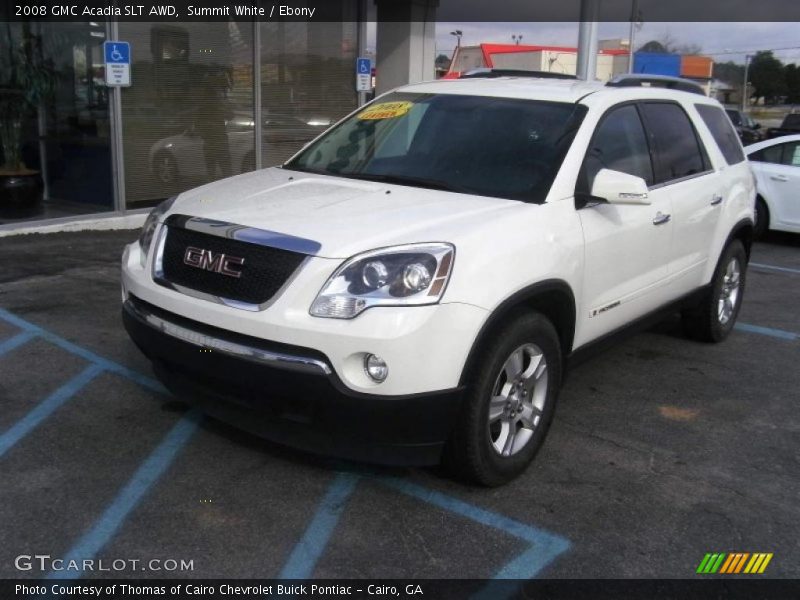 Summit White / Ebony 2008 GMC Acadia SLT AWD