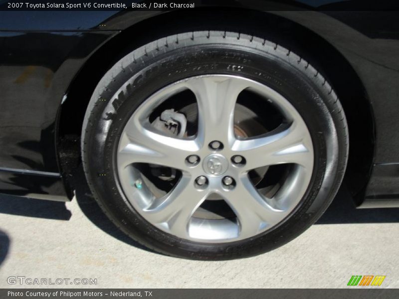 Black / Dark Charcoal 2007 Toyota Solara Sport V6 Convertible