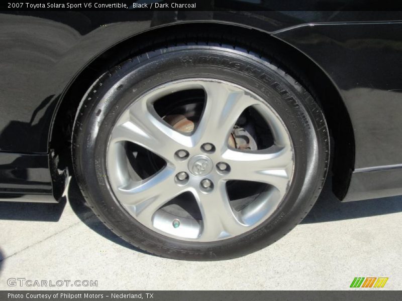 Black / Dark Charcoal 2007 Toyota Solara Sport V6 Convertible