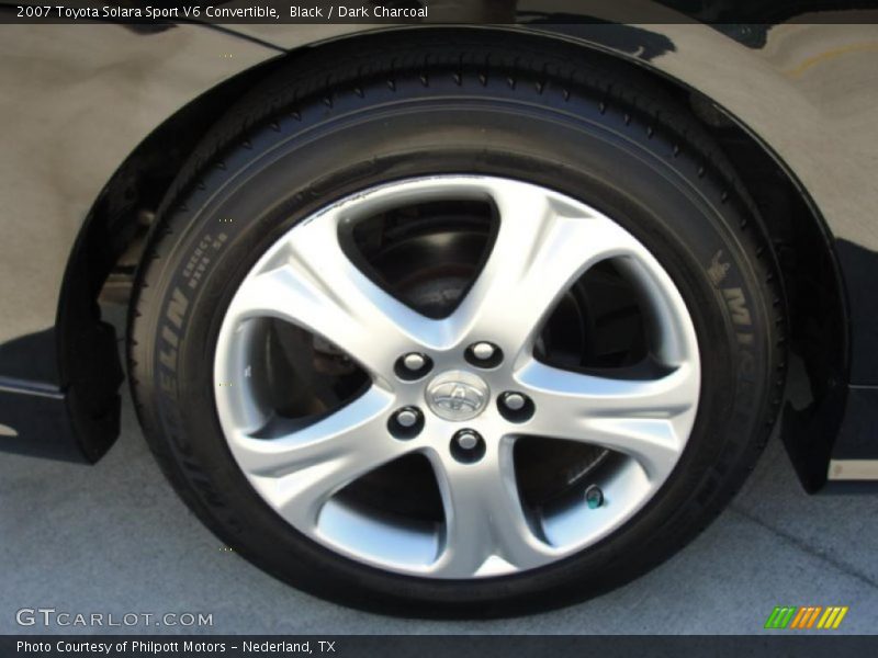 Black / Dark Charcoal 2007 Toyota Solara Sport V6 Convertible
