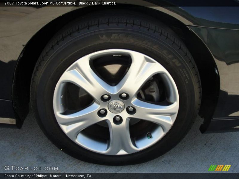 Black / Dark Charcoal 2007 Toyota Solara Sport V6 Convertible