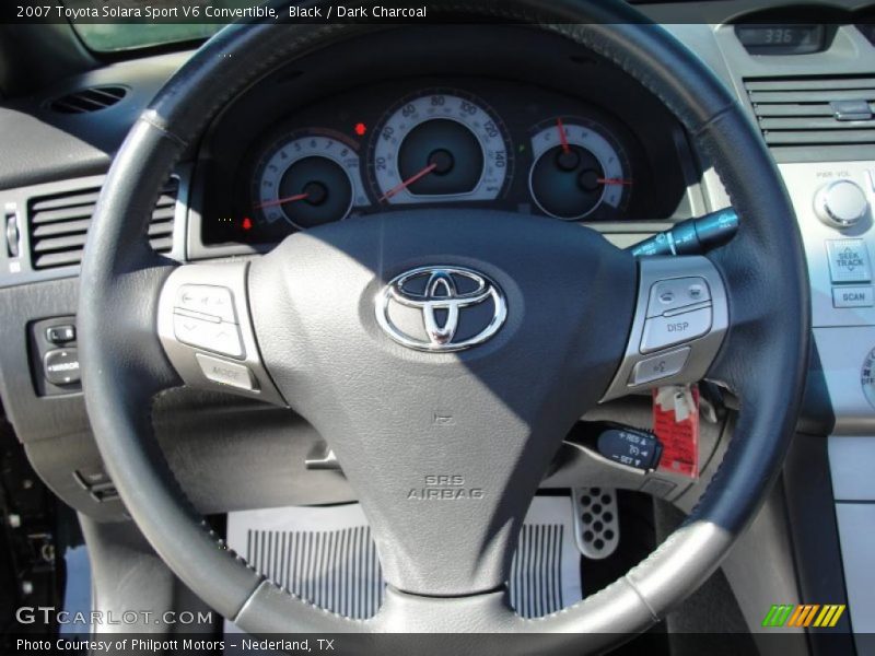 Black / Dark Charcoal 2007 Toyota Solara Sport V6 Convertible