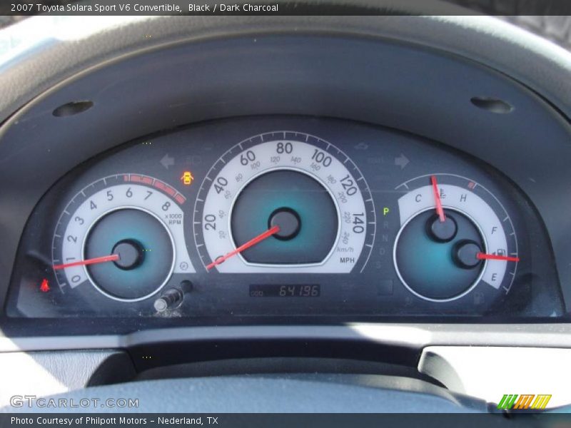 Black / Dark Charcoal 2007 Toyota Solara Sport V6 Convertible