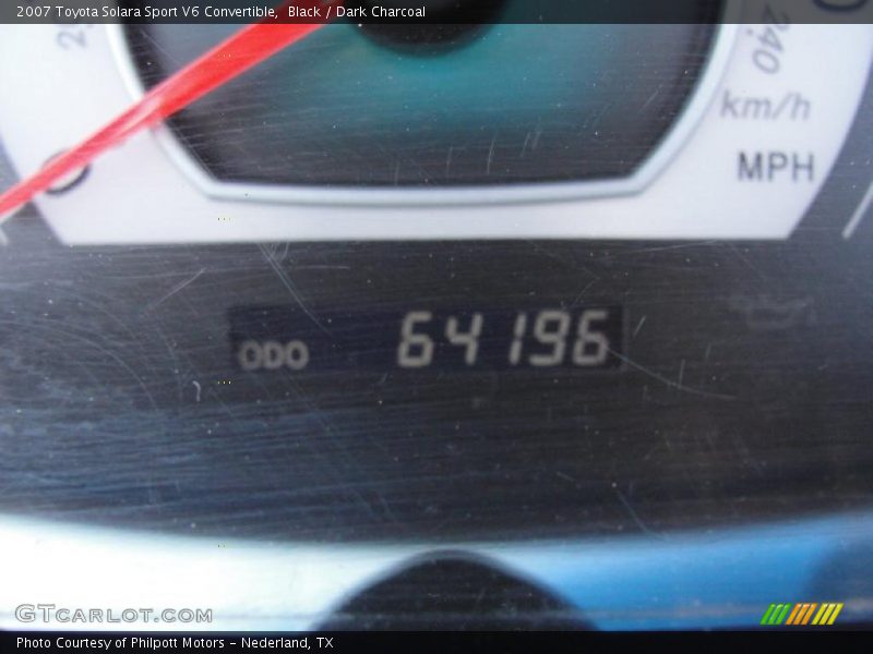 Black / Dark Charcoal 2007 Toyota Solara Sport V6 Convertible