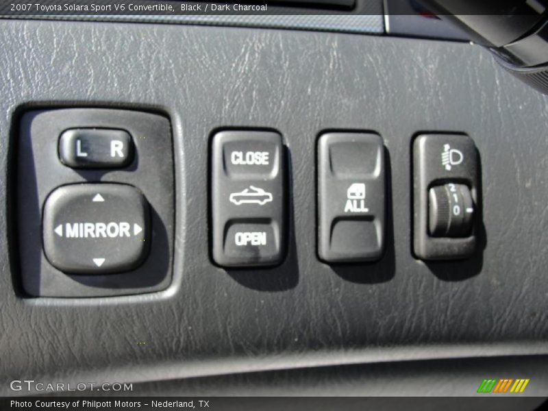 Black / Dark Charcoal 2007 Toyota Solara Sport V6 Convertible