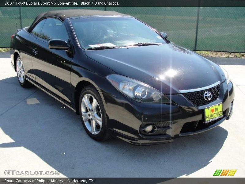 Black / Dark Charcoal 2007 Toyota Solara Sport V6 Convertible