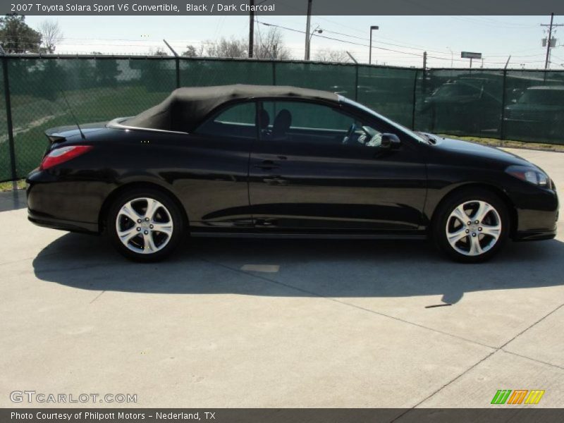 Black / Dark Charcoal 2007 Toyota Solara Sport V6 Convertible