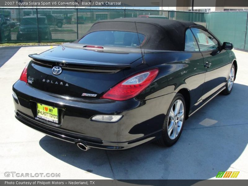 Black / Dark Charcoal 2007 Toyota Solara Sport V6 Convertible