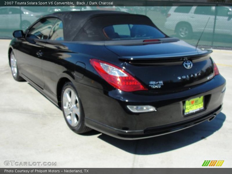 Black / Dark Charcoal 2007 Toyota Solara Sport V6 Convertible