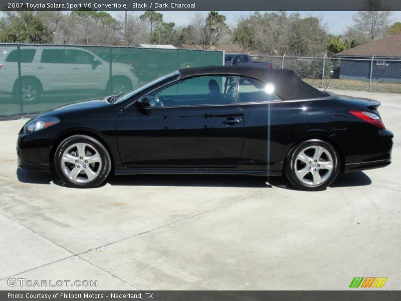 Black / Dark Charcoal 2007 Toyota Solara Sport V6 Convertible
