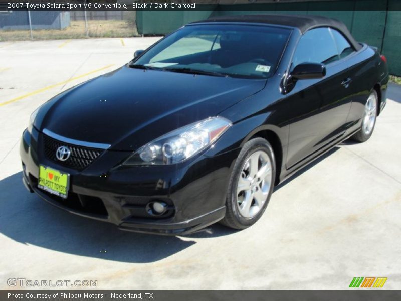 Black / Dark Charcoal 2007 Toyota Solara Sport V6 Convertible