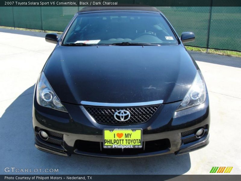 Black / Dark Charcoal 2007 Toyota Solara Sport V6 Convertible