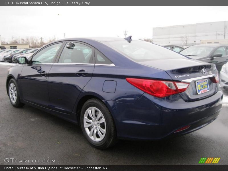 Indigo Blue Pearl / Gray 2011 Hyundai Sonata GLS