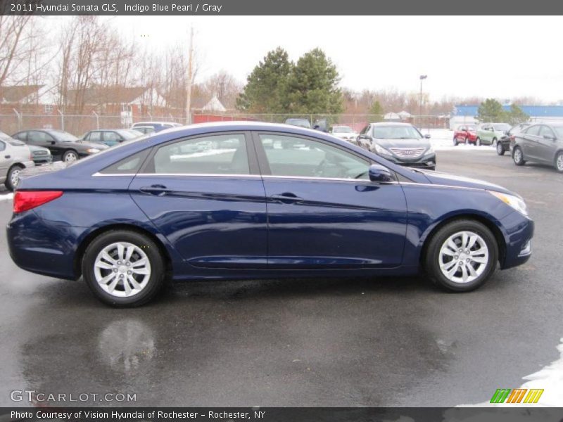 Indigo Blue Pearl / Gray 2011 Hyundai Sonata GLS