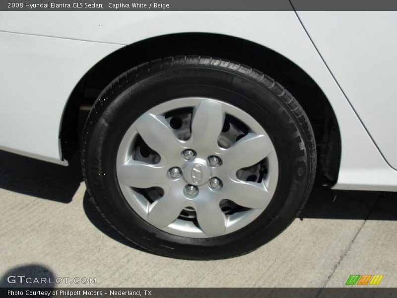 Captiva White / Beige 2008 Hyundai Elantra GLS Sedan