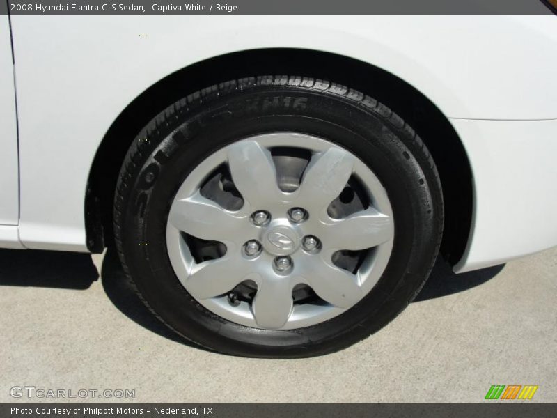 Captiva White / Beige 2008 Hyundai Elantra GLS Sedan