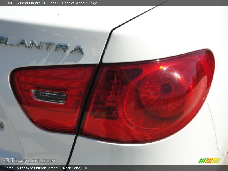 Captiva White / Beige 2008 Hyundai Elantra GLS Sedan
