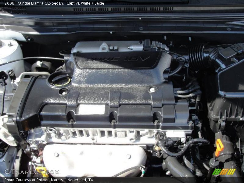 Captiva White / Beige 2008 Hyundai Elantra GLS Sedan