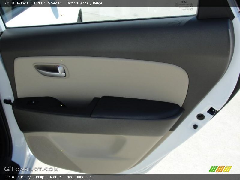 Captiva White / Beige 2008 Hyundai Elantra GLS Sedan
