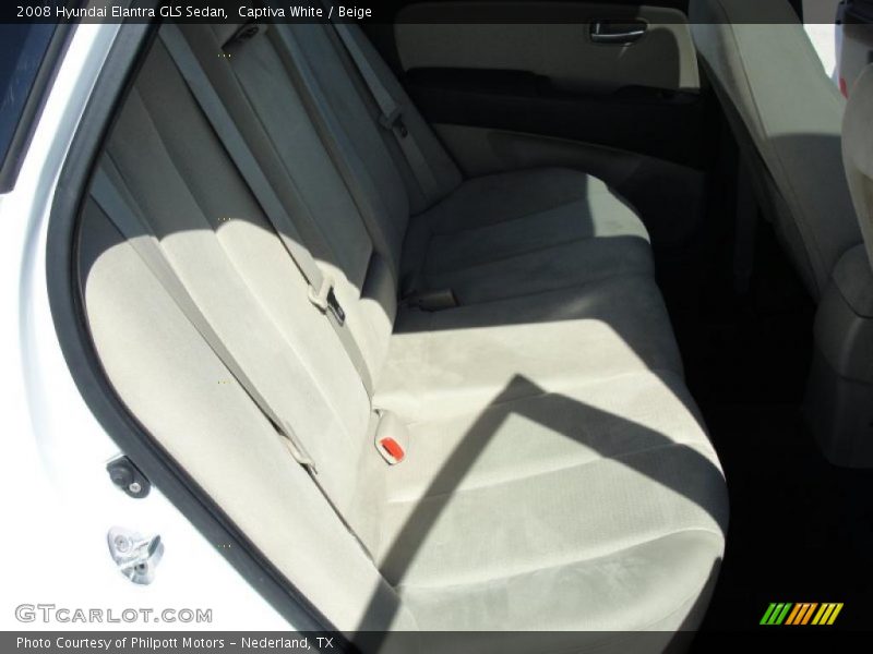 Captiva White / Beige 2008 Hyundai Elantra GLS Sedan
