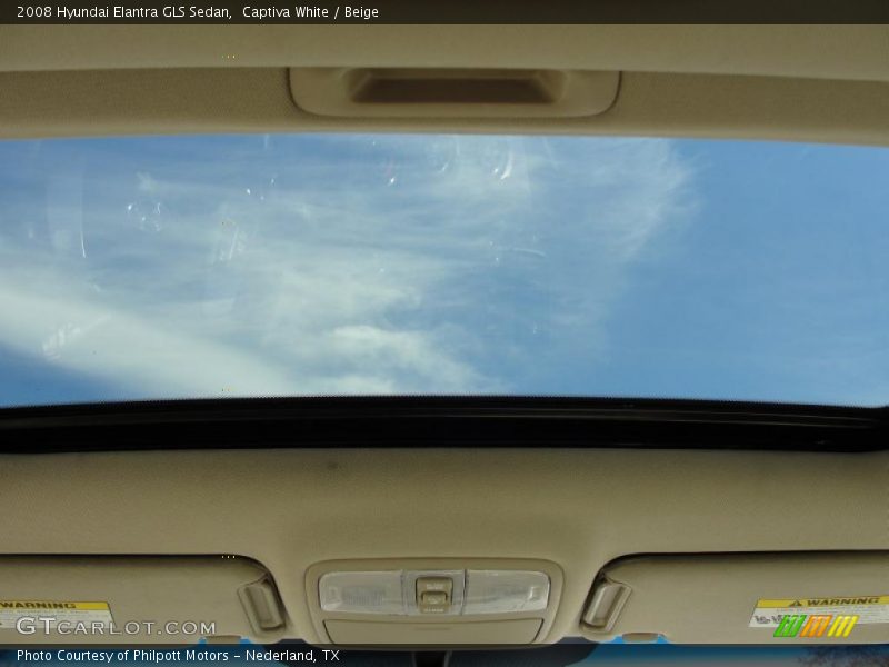 Captiva White / Beige 2008 Hyundai Elantra GLS Sedan