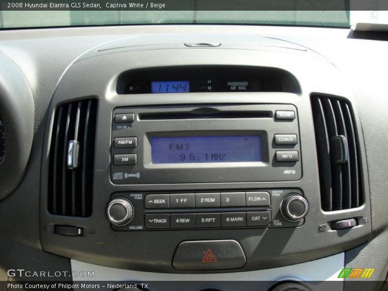 Captiva White / Beige 2008 Hyundai Elantra GLS Sedan