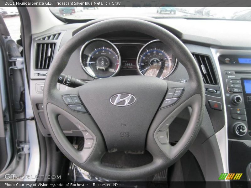 Iridescent Silver Blue Metallic / Gray 2011 Hyundai Sonata GLS