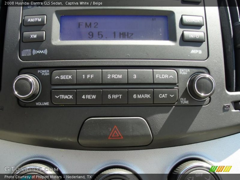 Captiva White / Beige 2008 Hyundai Elantra GLS Sedan