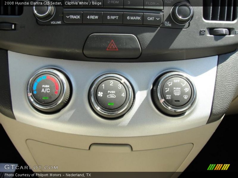 Captiva White / Beige 2008 Hyundai Elantra GLS Sedan