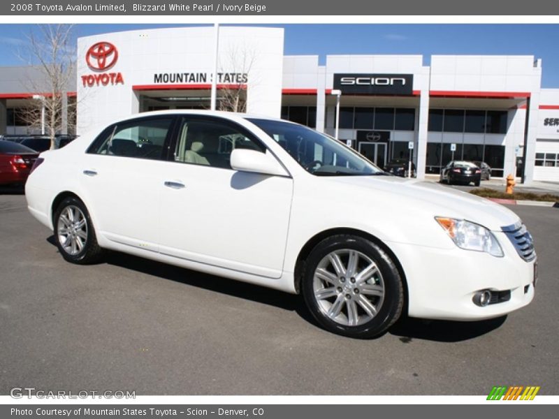 Blizzard White Pearl / Ivory Beige 2008 Toyota Avalon Limited