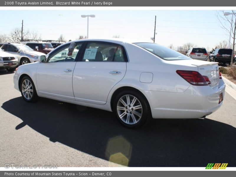 Blizzard White Pearl / Ivory Beige 2008 Toyota Avalon Limited