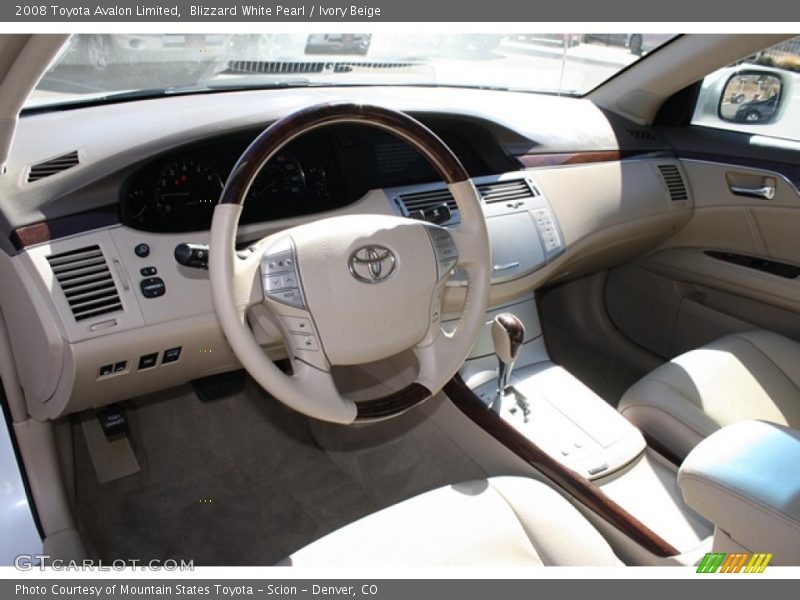 Blizzard White Pearl / Ivory Beige 2008 Toyota Avalon Limited