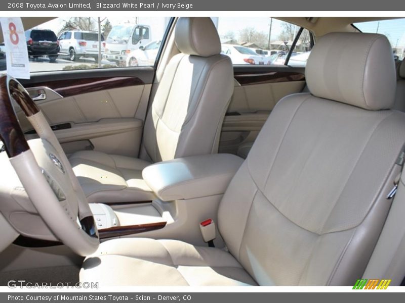 Blizzard White Pearl / Ivory Beige 2008 Toyota Avalon Limited